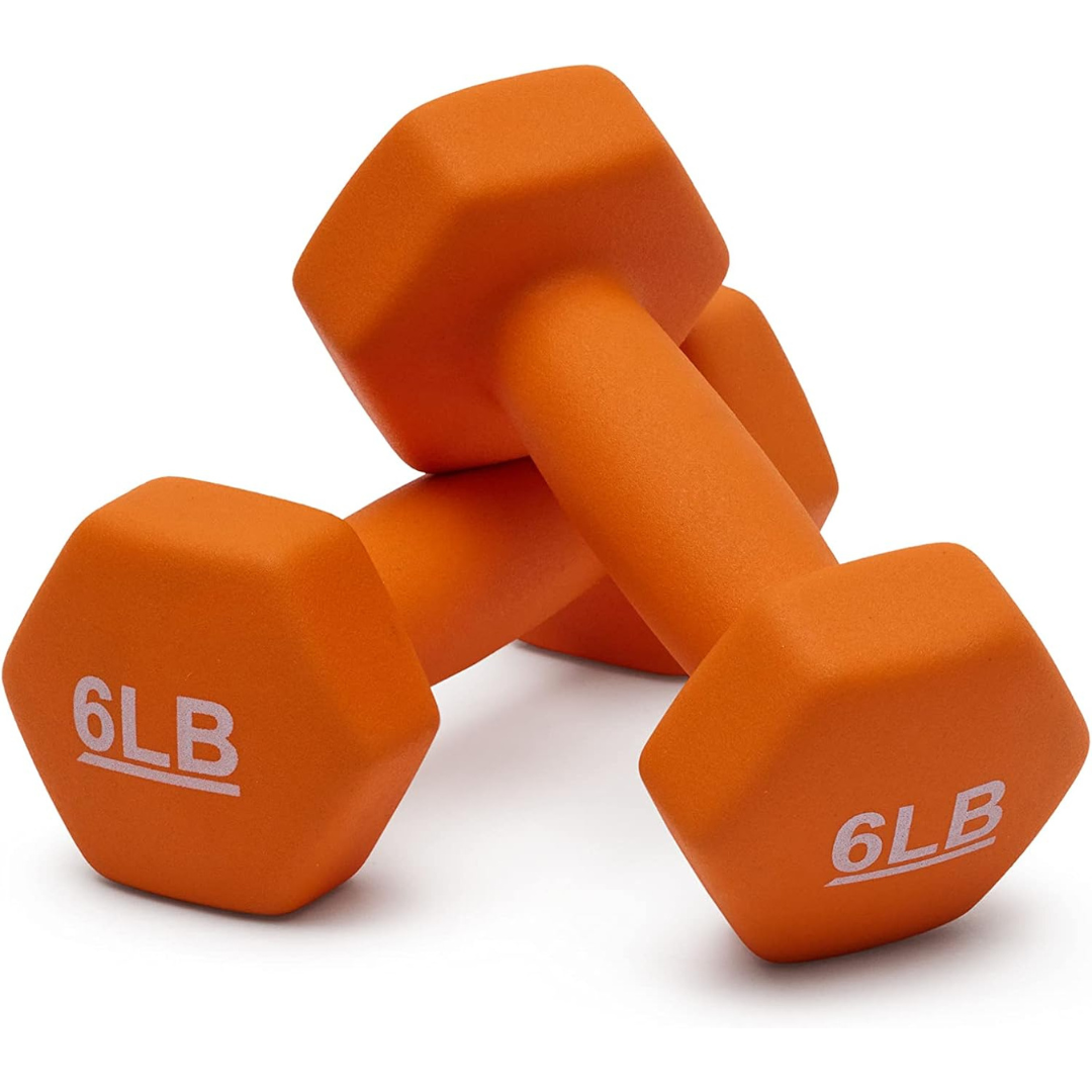 6 Pound Neoprene Dumbbells