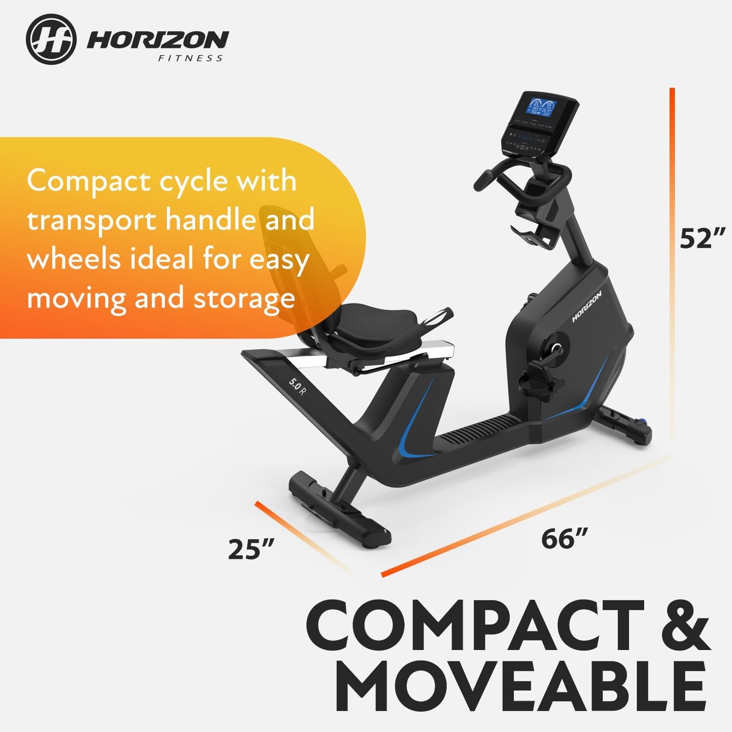 Horizon Fitness 5.0R Recumbent Exercise Bike