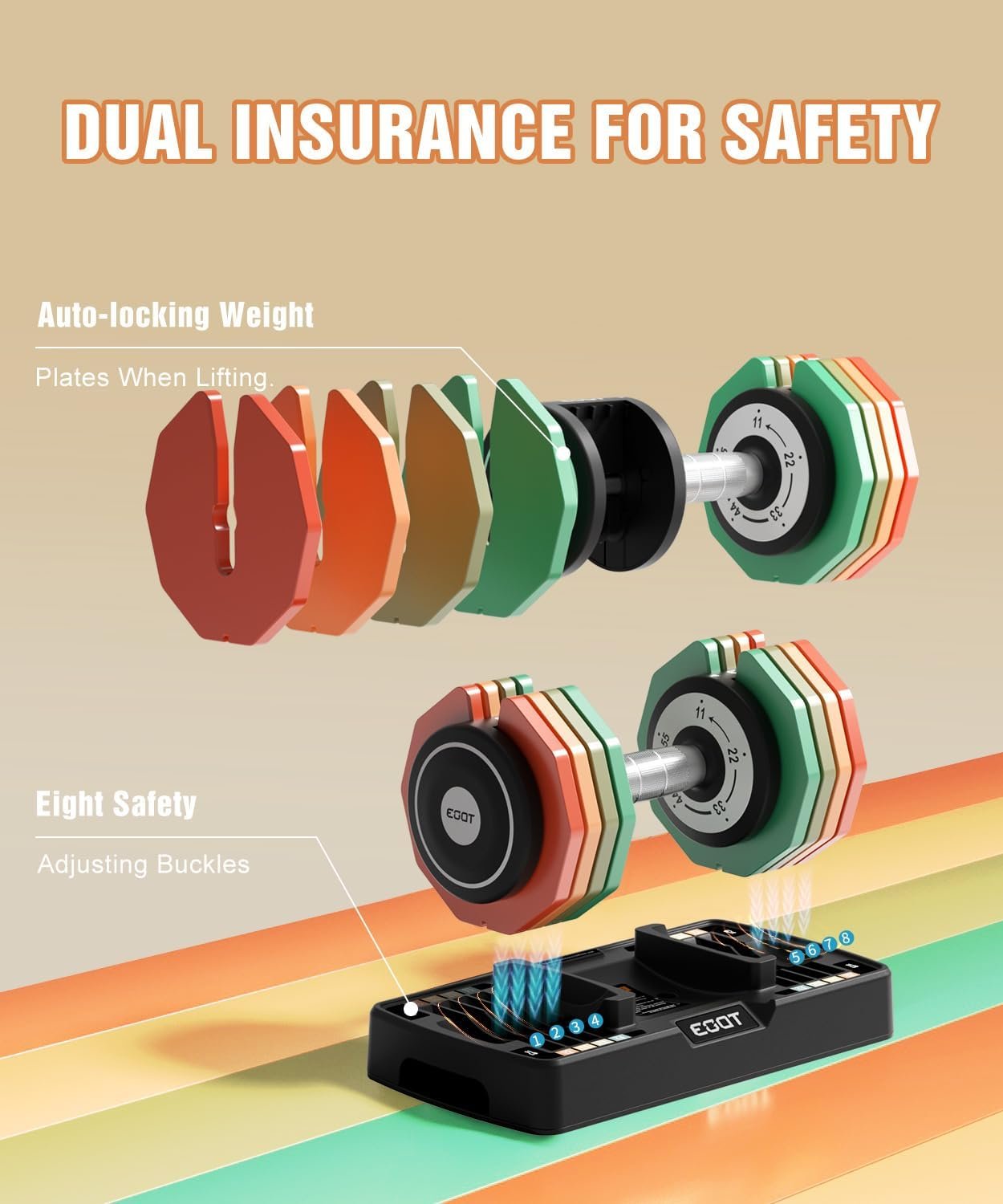 EOAT Adjustable Dumbbell Single 55LB