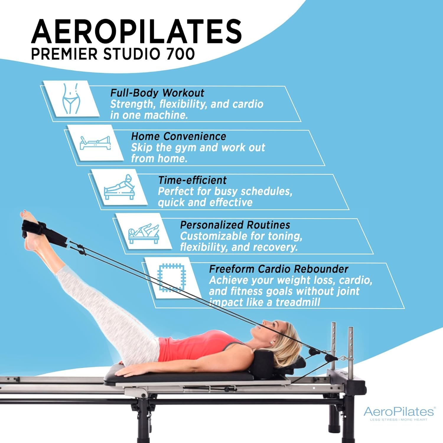 AeroPilates Reformer Home Workout Pilates Machine