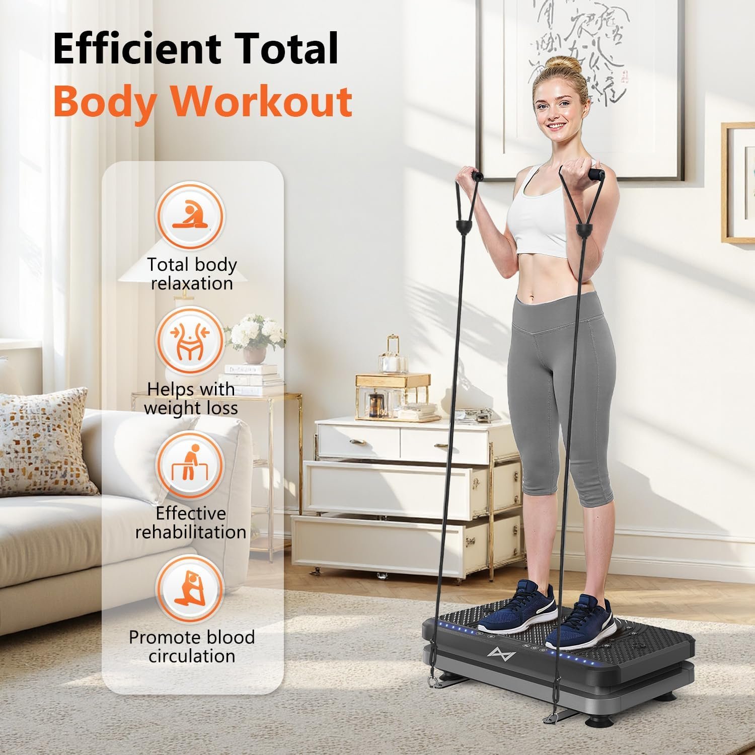 AXV Vibration Plate Fitness Platform Exercise Machine - Image 5