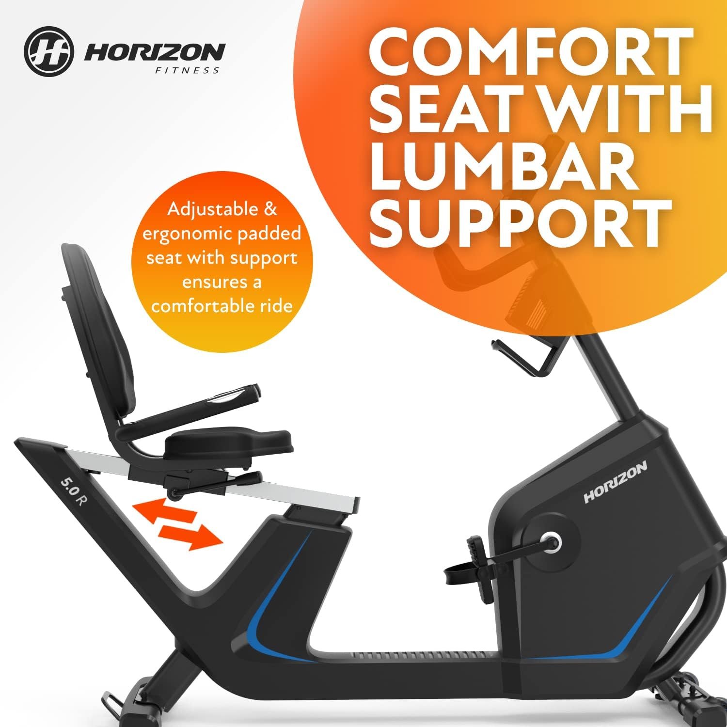 Horizon Fitness 5.0R Recumbent Exercise Bike