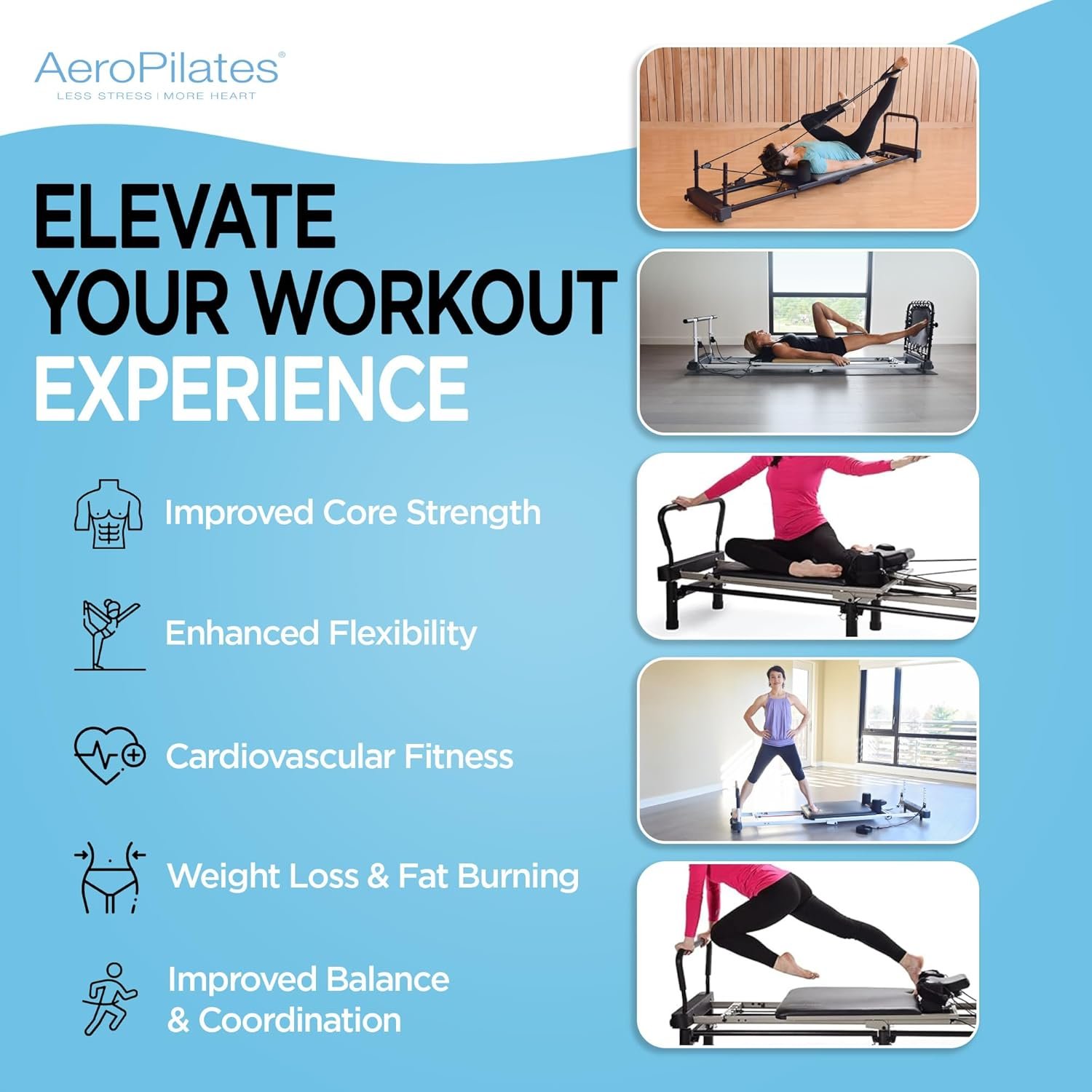 AeroPilates Reformer Home Workout Pilates Machine