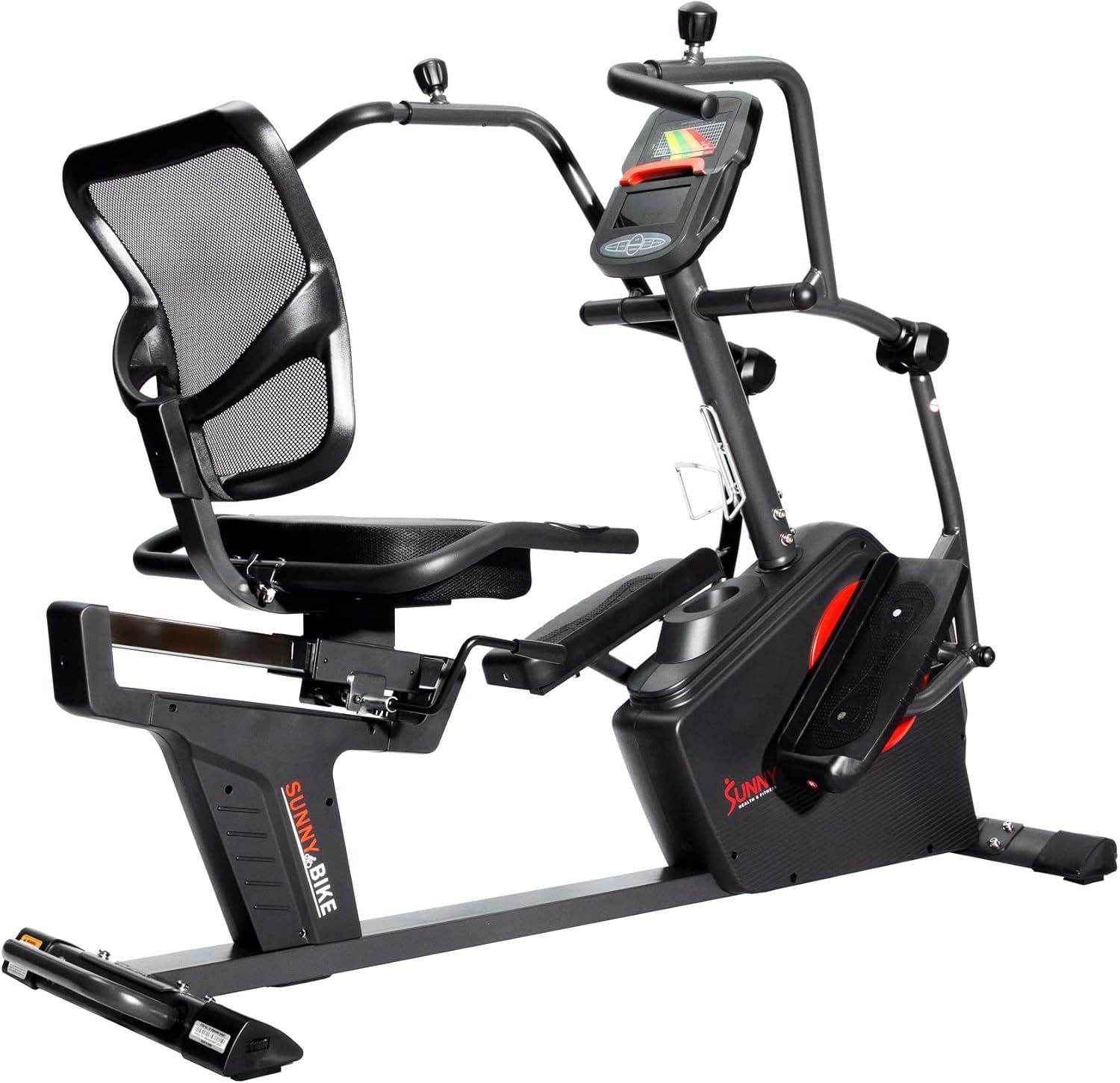 Sunny Health & Fitness Smart Recumbent Cross Trainer Elliptical Bike