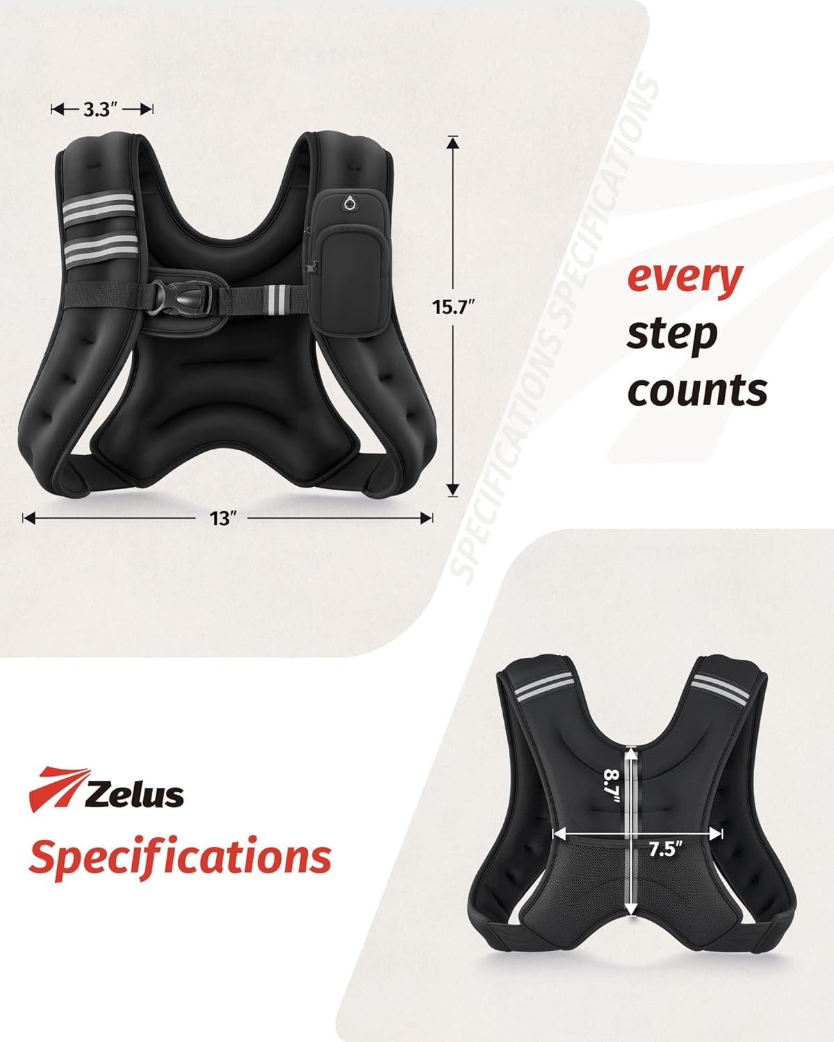 ZELUS Weighted Vest (6–30 lb)