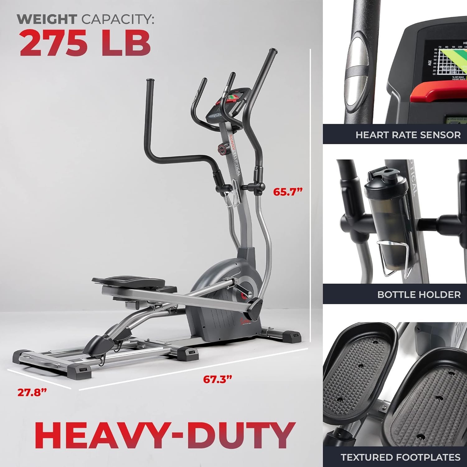 Sunny Health & Fitness Smart Elliptical Machine