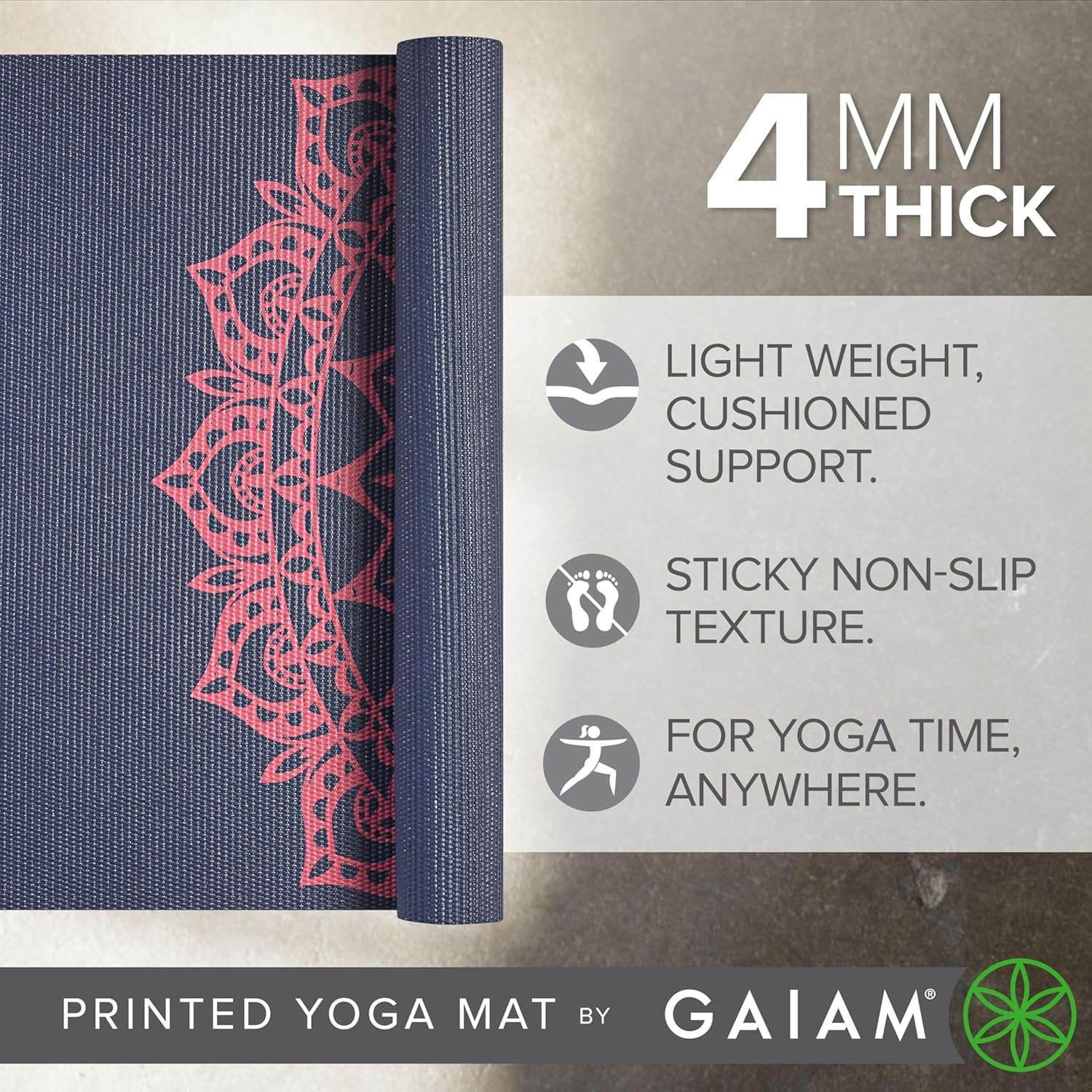 Gaiam Classic Print Yoga Mat