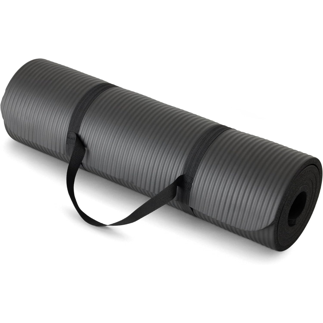 Amazon Basics Extra Thick Exercise Yoga Mat with Carrying Strap