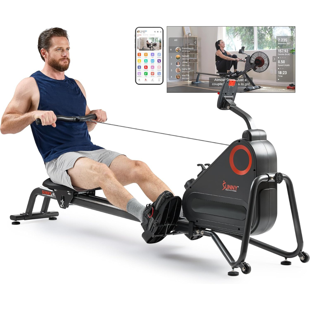 Sunny Health & Fitness Smart Magnetic Rowing Machine