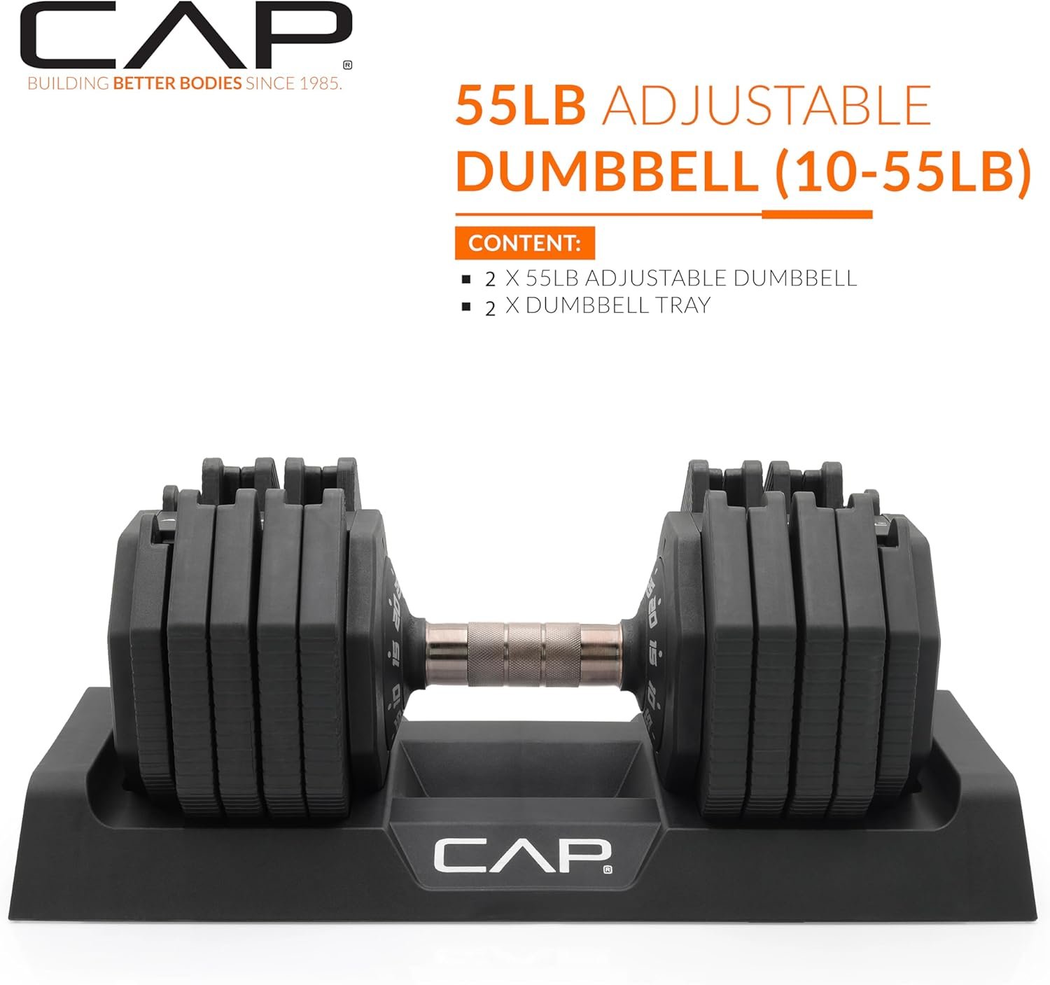 CAP Barbell ADJUSTABELL 55 lb Hex Dumbbell Weights