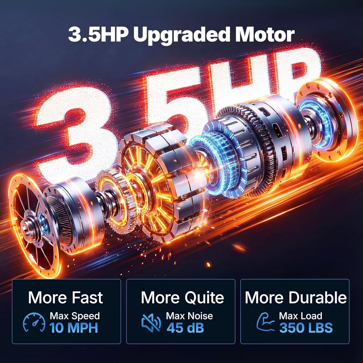 MERACH Treadmill 47" Belt with 15% Auto Incline